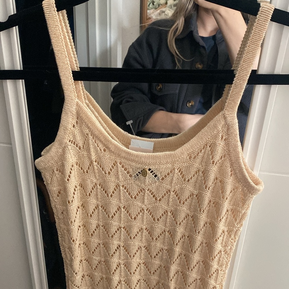 Rhythm Marketta Knit Midi Dress in Cream NWT - Picture 6 of 8